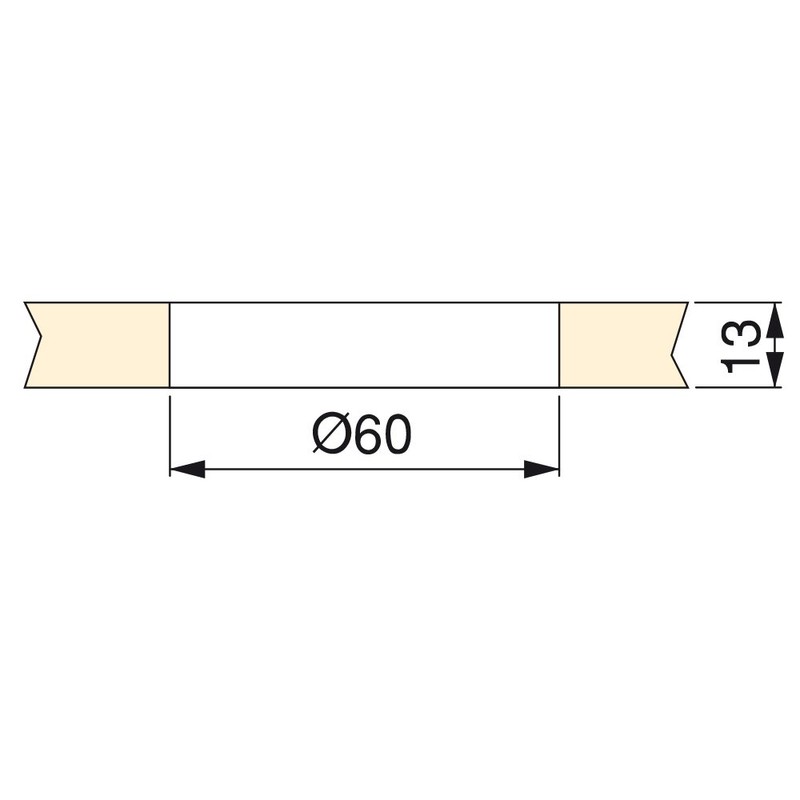 Emuca Round built-in metal grommet for table/desk/worktop, Ø60mm, Matt chrome