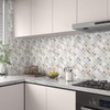 CHIHUT Arabesque Peel and Stick Backsplash 12''x12'' Waterproof Oil Proof