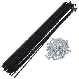 RATCHROLL 1 Set Universal Bicycle Spokes 13G 225mm Length Bike Wheel Spokes Nipple Black 45 Steel