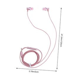 KICHOUSE Wired Jack Earphones with Built Mic Sweatproof Stereo Headset Magnetic Design for Sports Rose Gold Color for Music and Calls