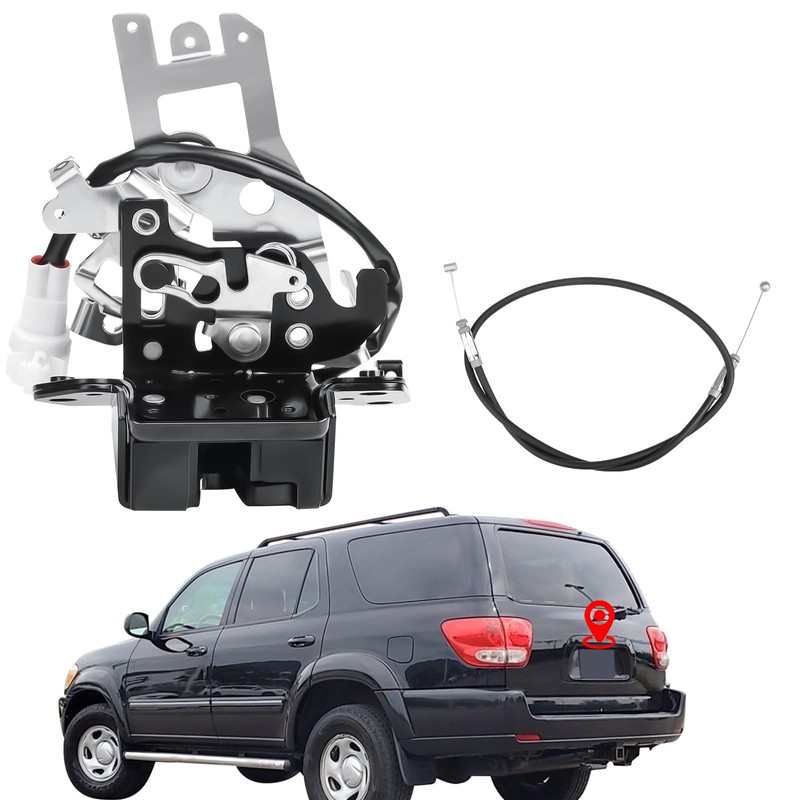 Liftgate Lock Actuator Trunk Latch Assembly & Cable for 2001
