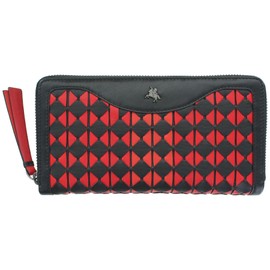 VISCONTI Bora Bora Collection Amour Leather Zip Wallet RFID Blocking BR76 Black Cherry One Size Modern, Black Cherry