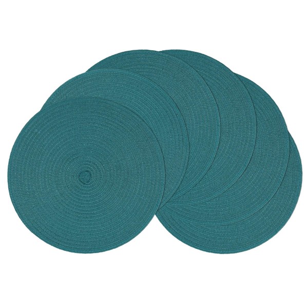 SHACOS Round Placemats Set of 6 Washable 15 inch Round