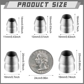 Pack of 20 safety round handle wedges, Cuneo pro handle, round handle wedges, grip splitting wedge, axe, hand, metal wedge, round steel wedge for axe, claw hammer sledge (diameter 11 mm)