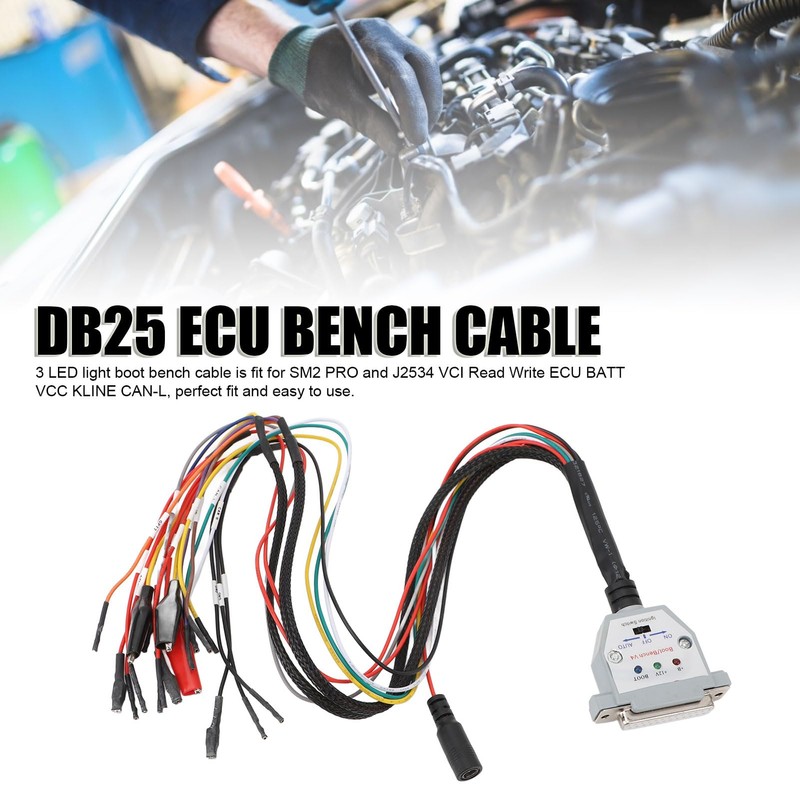 Qiilu 3 LED Lights Boot Bench Cable for SM2 PRO