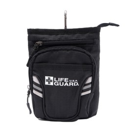 Lifeguard Scissor Bag, Shoulder Bag, Reflector, 3-Way Sacoche, Black, One size
