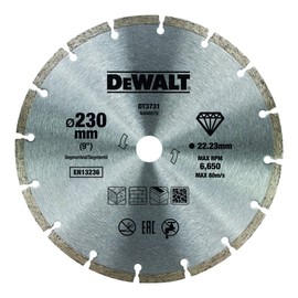 Dewalt Professional Economy DT3731-QZ Diamond Cutting Disc (230 mm Diameter, 22.2 mm Bore, Universal Use, General Construction Site Work, Quick & Easy Cut)