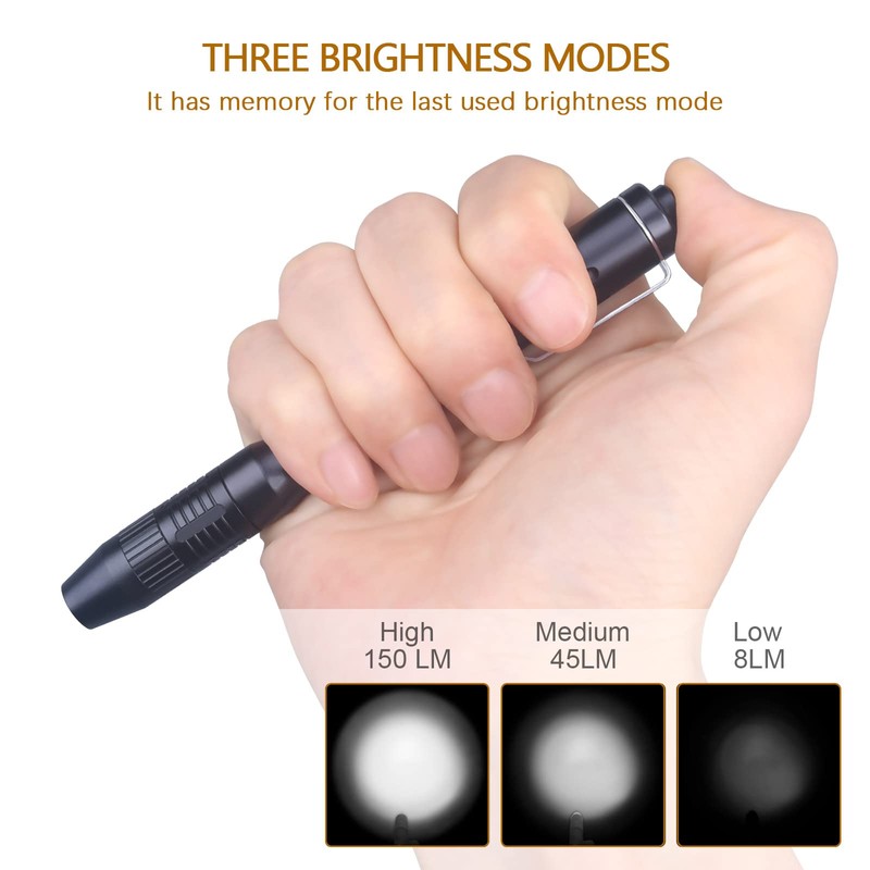 LIGHTFE D12 Zoomable Pen Light, Reusable Medical Pocket light with