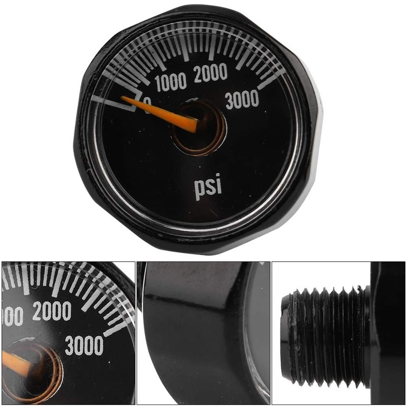 Mini Manómetro Manómetro de Precisión Metal Negro 1 8Npt Válvula