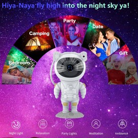Star Light in Astronaut Galaxy Projector form,includes Timer and Remote Control,360°Rotatable Cosmic Night Light,Ideal for Kids,Adults,Bedroom Decor,Parties,and Game Rooms