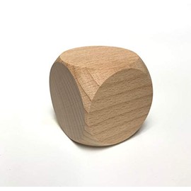 Set of 6 Blank Play Dice 50 x 50 x 50 mm