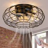 NookNova Ceiling Fan with Lights, 16 Inch Caged Ceiling Fan