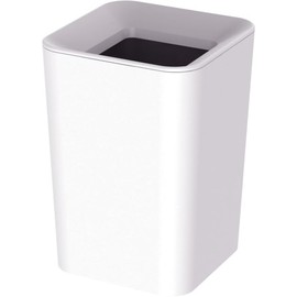 Asvel AZ Leculele CV Mini Tabletop Trash Can, 5.6 gal (2 L), Washroom, Toilet, Small, Mini Size, Double Layer, Hide Trash Bags, For Desks, Rectangular, White, Made in Japan