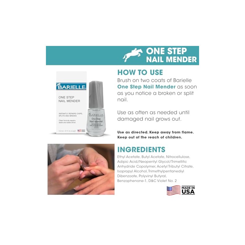 Barielle One Step Nail Mender - Repara uñas divididas, astilladas