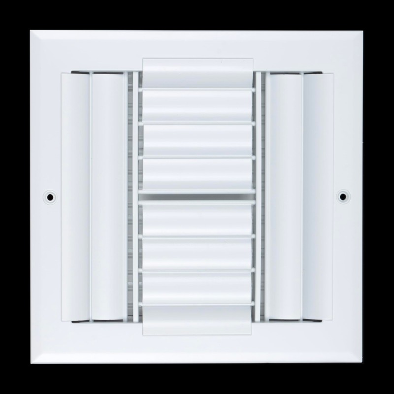 Fits 8x8 Duct Opening Aluminum 4-Way Adjustable Air Supply Grille