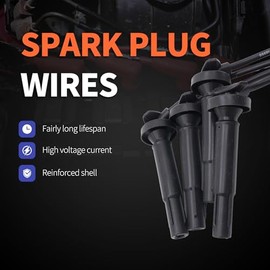 SOA430Q124 Juego de cables de bujía de encendido de 4 piezas Compatible con Subaru Forester 2005-2010 H4 2.5L, Impreza 2008-2011 H4 2.0L, Impreza 2005
