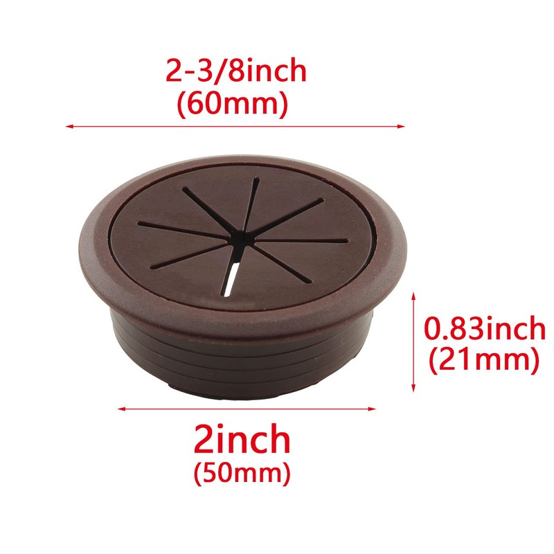 HJGarden 2PCS 50mm Desk Cord Grommets Wire Cable Hole Cover