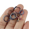 10Pcs Titanium Alloy Split Key Rings, Mini Keyrings Keychain, Bluing