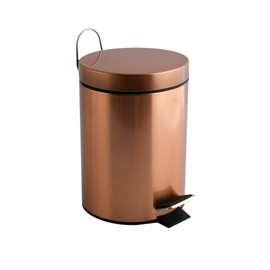MSV Hans Cosmetic Bin Pedal Bin - 3 Litres - with Removable Inner Bucket - Copper