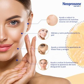 NEOPROSONE | Crema Iluminadora con Vitamina C y Alfa Arbutina 50g | Aclarante Facial y Corporal para Manchas Oscuras | Suaviza, Hidrata y Unifica el T