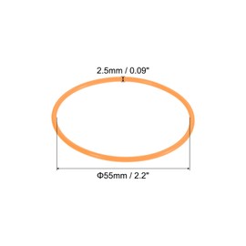 PATIKIL Silicone Jelly Bracelets, 60 Pack Rainbow Glow Rubber Bracelets 80s Neon Stretchy Wristband for Party Favor Adults Teen Sports Team Games, Orange