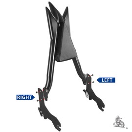 Harvards Chrome Custom 26”Tall Adjustable Sissy Bar Docking for Harley Davidson 2018-2024 Low Rider Models Lowrider ST FXLR FXRST FXLRS FXLRST Sport Glide FLSB Dyna Gloss Black