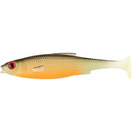 LMAB KØFI Roach Shad 11 cm - Softbait Shad Paddle Tail Lure - Soft plastic fish for predator fishing - angling for perch, zander and pike Color Sunrise