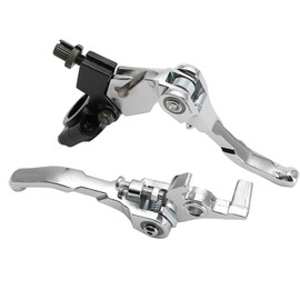 Yctze Brake Clutch Levers Motorcycle Accessories Brake Shoes Clutch Levers Silver Metal Rubber/Plastic 7/8"