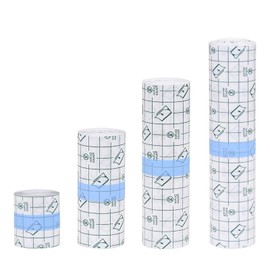 4 Rolls Tattoo Aftercare Bandage Roll, 2", 4", 6", 8" x 1.1 Yard Second Skin Transparent Film, Latex Free Waterproof Tattoo Cover Up Patch Tape, for Swimming, Shower, Healing Protective