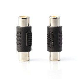 THE CIMPLE CO RCA Adapter, Female to Female Coupler, Extender, Barrel - Audio Video RCA Connectors, for Audio, Video, S/PDIF, Subwoofer, Phono, Composite, Component, and More - 4 Pack