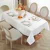 meioro Washable Tablecloth, Round Damask Tablecloths, Waterproof Polyester Fabric Tablecloth,