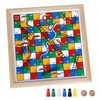 Gothink Wooden Snakes and Ladders Game - 13 Inch Educational