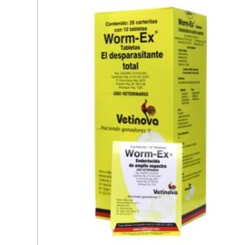 Alimento Wor-mex 25 Carteras Con 10 Tabletas