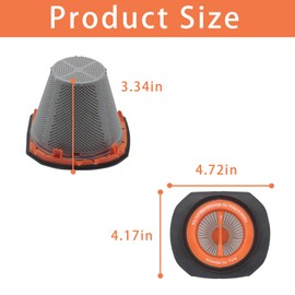 2 Pack BCHV001C1 HEPA Filter Compatible with BLACK+DECKER 20V MAX POWERCONNECT Handheld Vacuum BCHV001D1 BCHV001B, Part #N900287