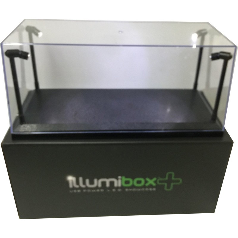 1:18 Illumibox acrylic black base display case, w/ LED lights
