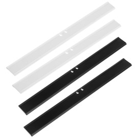 Amabro Pack of 4 Replacement Rubber Squeegee Lips, 26 cm, Black+white, Replacement Squeegee Rubber