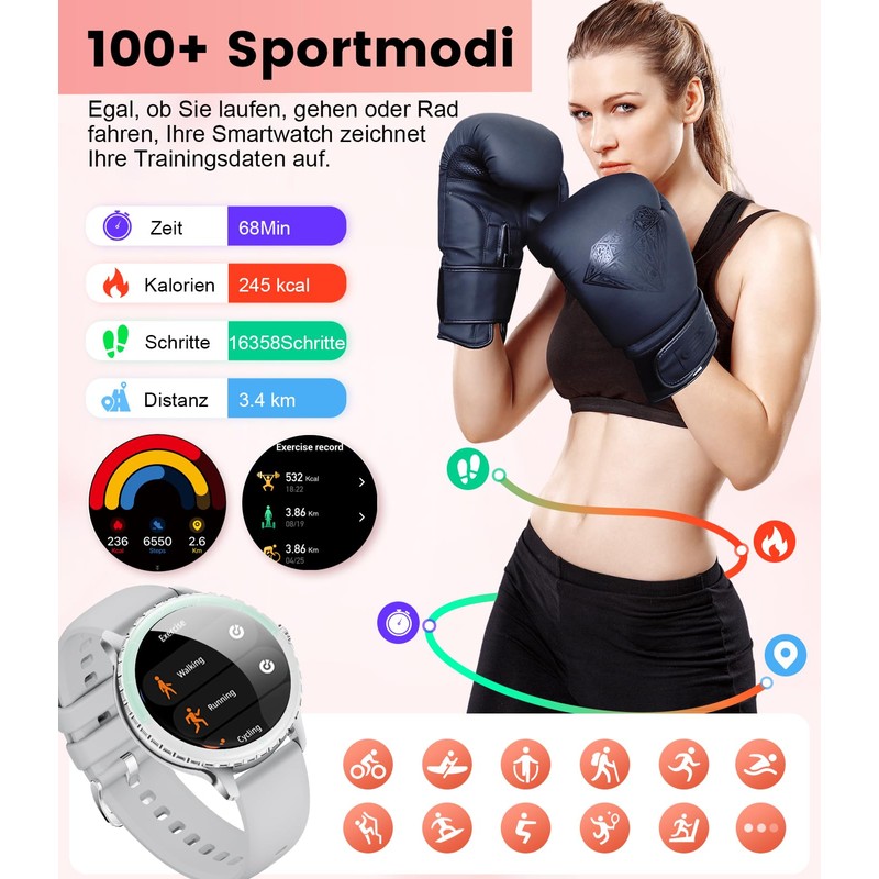Smart Watch for Women Elegant with Call Display 1.27 Inch