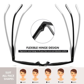 Przene 4 Pack Blue Light Blocking Reading Glasses,Cat Eye Reading Glasses With Spring Hinge Reader For Women/Men.(MIXED COLOR-C1, 2.75)