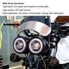 Universal LED Headlamp Double Lamps Round Angel Eyes High Low