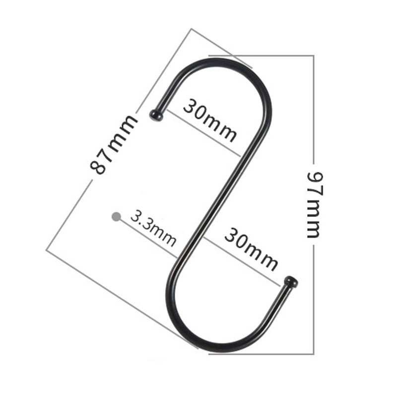 Yesmin 10 Pack in S Shaped Hooks Hanging Hooks Hangers