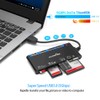 Lector multitarjeta USB3.0, SD/TF/CF/Micro SD/XD/MS 7 en 1, lector de
