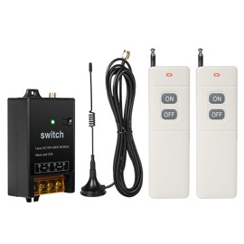 Jadeshay Wireless Light Switch 230 V, Remote Control Switch, Wireless Remote Control Relay 30 A 500 m / 1640 ft Long Distance Remote Switch AC220 V for Lamps Water Pumps Motor Fans