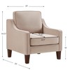Miscoos Modern Velvet Accent Armchair-Single Sofa Chair with Wooden Legs