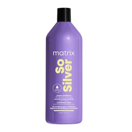 Matrix So Silver Acondicionador | Acondicionador pigmentado morado proporciona brillo e hidratación |So Silver para rubios Matrix 1L
