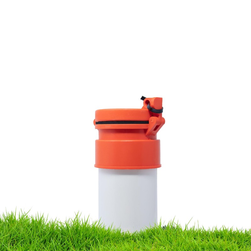 Enviro Design Products 4" Orange Polypropylene Well Cap | Watertight,