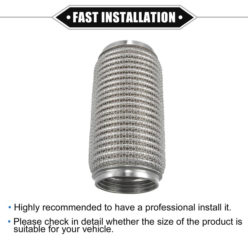 X AUTOHAUX Car Exhaust Flexible Pipe, 76x203mm 2.99"x7.99" Exhaust Flex