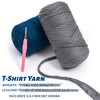2 Pack Elastic Fabric T Shirt Yarn for Crocheting,Beginner Yarns