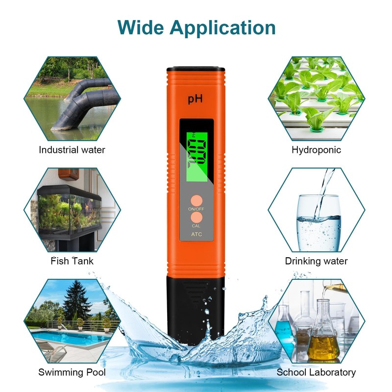 Flintronic PH Meter, PH Water Quality Tester, PH Tester, Water