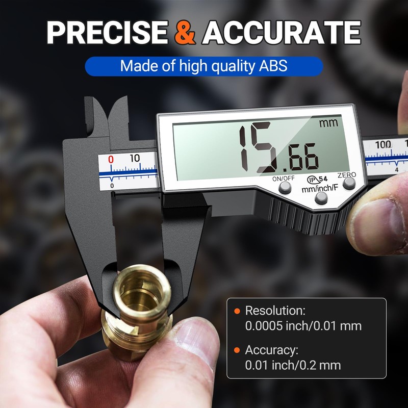Preciva 6 Inch Digital Caliper, High Precision Measuring Tool with