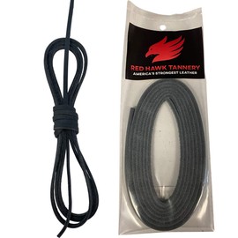 Red Hawk Tannery Glove Lace 3/16”x72” – Baseball & Softball Glove Lace Pack for Glove Relacing – 32 Colors Pro Durability Leather Lacing (DARK GREY)